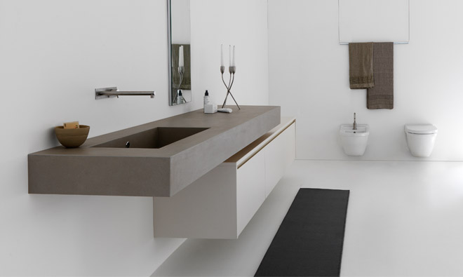 meuble salle de bain suspendu design