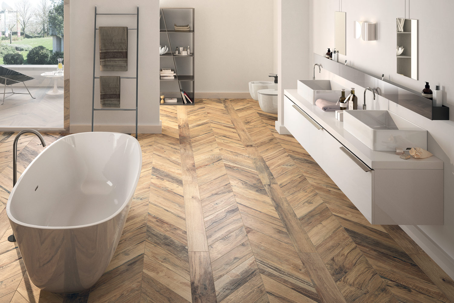 Carrelage Mural Salle De Bain Imitation Bois Carrelage imitation parquet bois : Des intérieurs chaleureux - Porto Venere