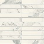 Carrelage crédence effet marbre Les Classiques_Mosaïque bâton 3x15 Statuario