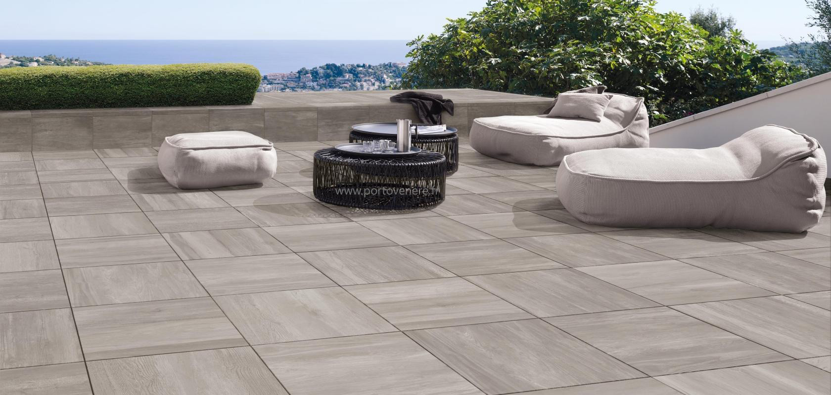 Dalles 2cm Pour Terrasse Aspect Caillebotis Bois Viaggio Porto