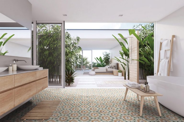 Carreaux de ciment hexagonaux en grès cérame