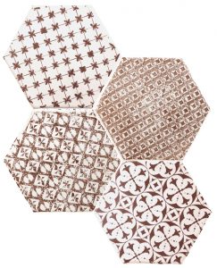Marocco rouge mosaïque Grenat