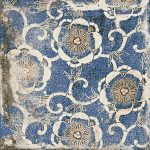 Carreau effet ciment bleu décor Maioliche 1-2