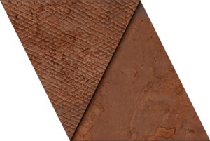 Carrelage-décor triangle-effet-métal-rouille-lisse-ou-strié_Collection_ACIER_-Ramp-proche-de-Pérols_Hérault-34