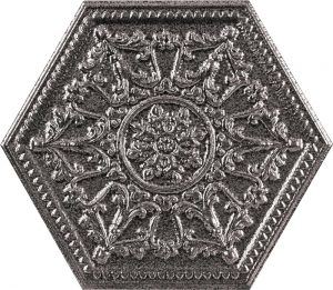 Carrelage-hexagonal-argent-à-relief-et-motifs-en-grès-cérame_Collection_ACIER_près-de-Aix-en-Provence_13