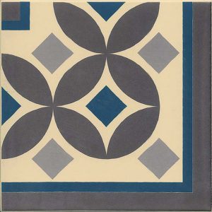 Carrelage vintage décor frise tapis sol et mur