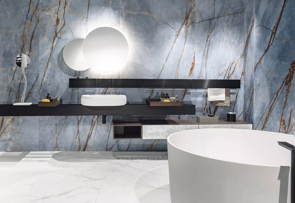 Carrelage effet marbre grand format sol et mur Epigone Luxe
