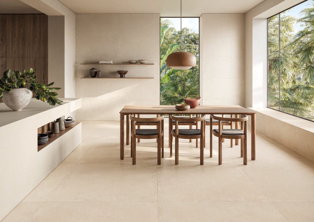 Carrelage cuisine aspect pierre naturelle PIETRA MINERA au sol et au mur - Magasin de carrelage PORTO VENERE MONTPELLIER dans l'Hérault 34