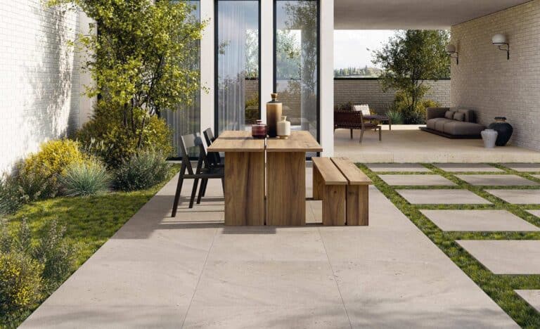 Carrelage effet terrazzo en grès cérame 5 coloris disponibles en finition terrazzo léger ou plus marqué TIVOLI pour intérieur et extérieur - Magasin Porto Venere à Montpellier 34