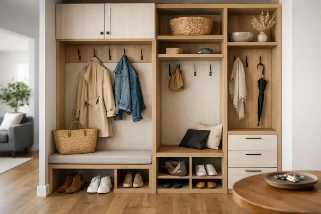 Aménagement placard entrée sur mesure