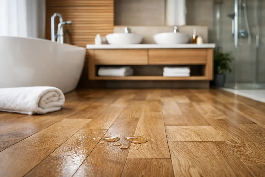 Parquet pour salle de bain: bon choix ?