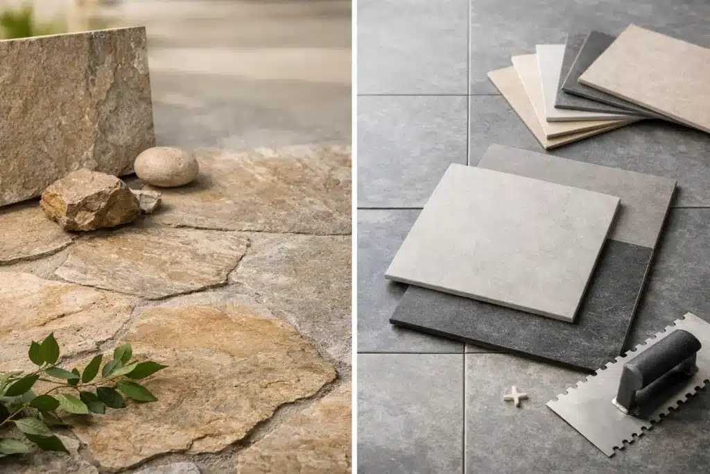 Pierre naturelle ou carrelage : que choisir ?