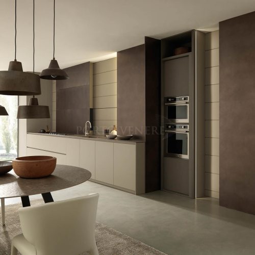 Armoire cuisine contemporaine haut de gamme en metal Blade