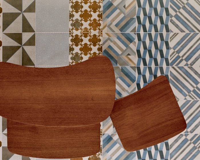 Carrelage Mutina Azulej Grigio_ Flores, Gira, Renda, Estrela, Prata, Cubo, Diagonal, Trama, Trevo