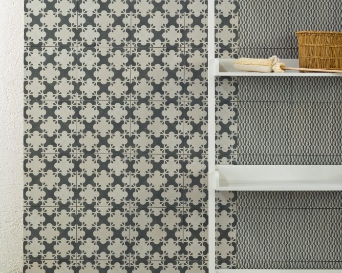 Carrelage Mutina Azulej Nero_ Trama, Estrela