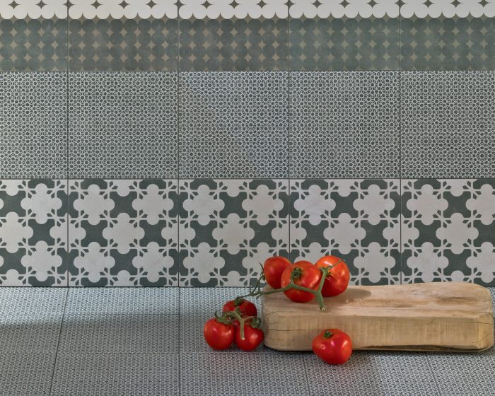 Carrelage Mutina Azulej Nero_ Trevo, Renda, Estrela