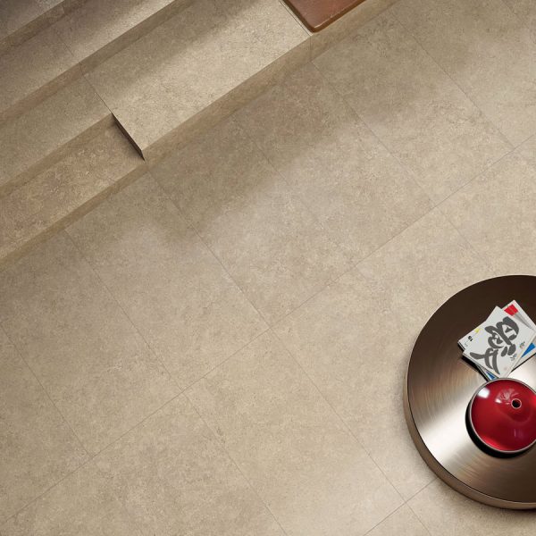 Carrelage grès cérame aspect pierre calcaire naturelle claire PUREZZA 4 coloris magasin de carrelages haut de gamme PORTO VENERE à Montpellier