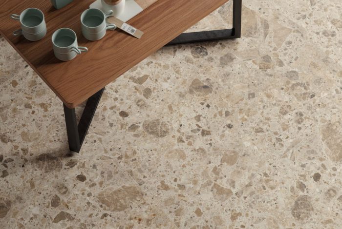 Carrelage effet pierre terrazzo beige promotion Montpellier RR08 30x60 2