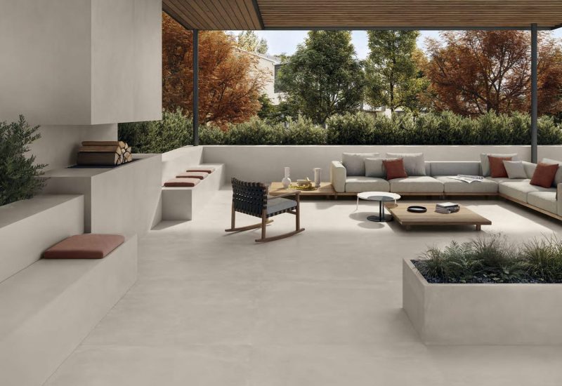 Carrelage-imitation-ciment-lisse-exterieur-interieur-Pictural-cappuccino-grand-format-proche-de-Castelnau-le-lez