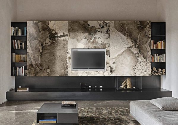 Carrelage effet marbre grand format sol et mur Epigone Luxe