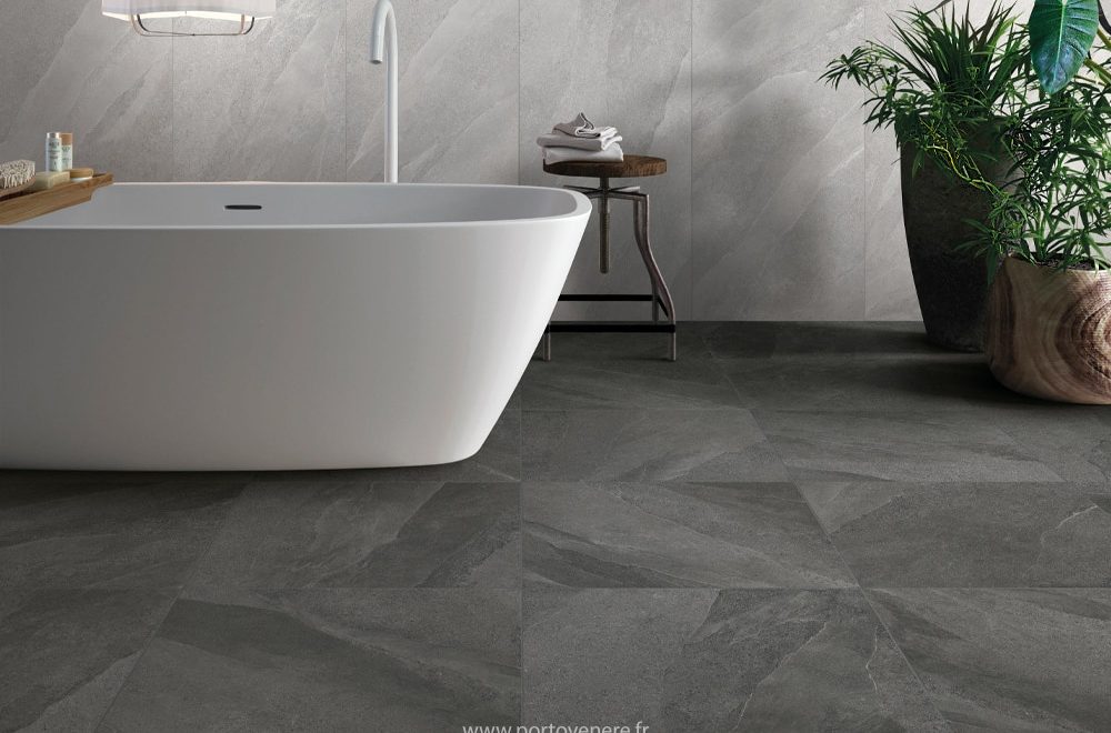 Carrelage-salle-de-bain-aspect-ardoise-ELIOS-coloris-Crono-pour-intérieur-extérieur-proche-de-Pezenas-34