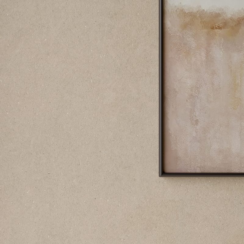 Carrelage sol et mur aspect pierre minimaliste sable Luna Naturale plaques murales grand format 2