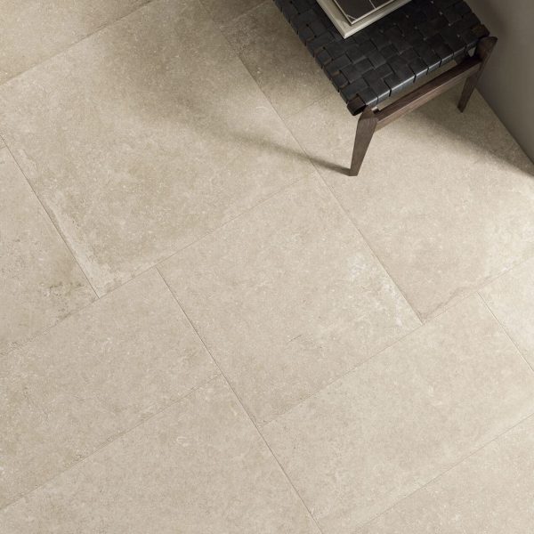 Carrelage sol intérieur opus grand format aspect pierre naturelle en gres cerame Pittsburgh Sunrise