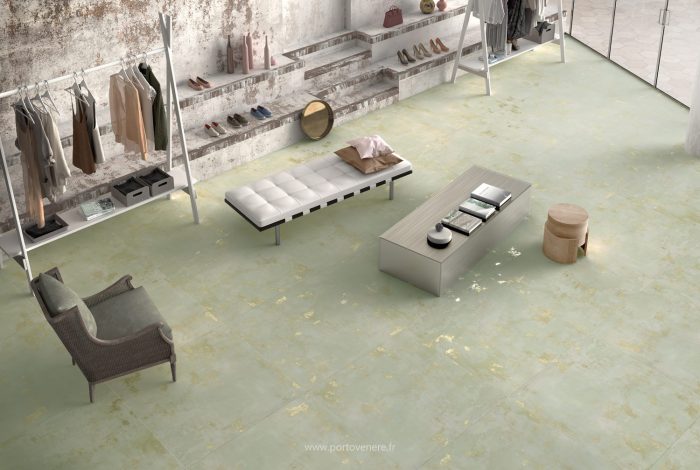 Carrelage-vert_pastel-nuancé_et_décoré_pour_sol-et-mur_Collection_AQUARELLE_à_Montpellier_Hérault