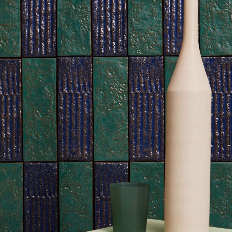 Chamotte Mono Verde and Quadra Blu