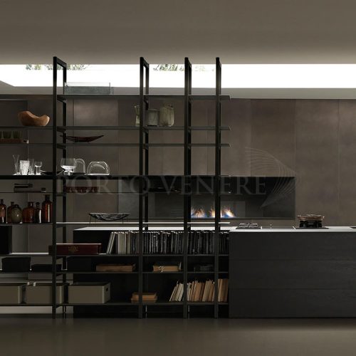 Cuisine-design-haut-de-gamme-avec-portes-metal-et-ilot-bois-ceramique-MDN-Blade-1