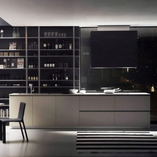 Cuisine_Montpellier_Design_Modulnova_MH6_Polymere_Mat_Beige_Bois_Fonce_1