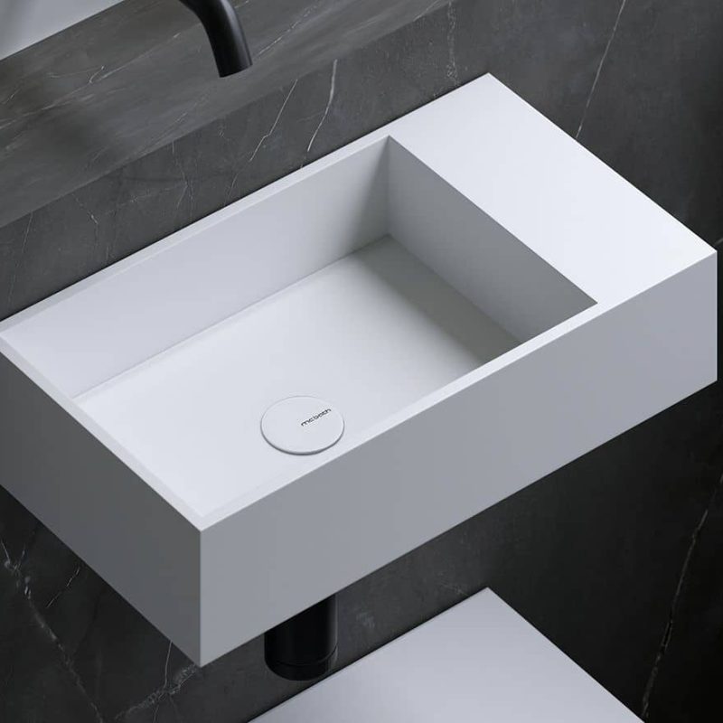 Lavabo compact mural
