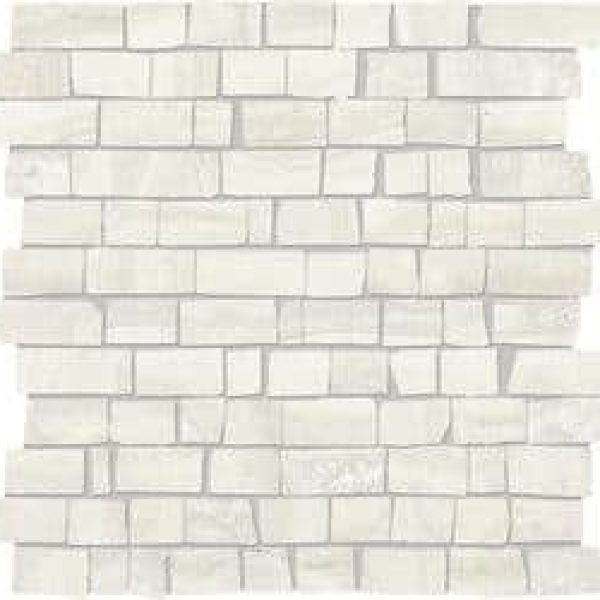 Magasin carrelage travertin mosaique en grès cérame Brumata travertin Mini Block Vein Cut blanc proche de Montbazin 34