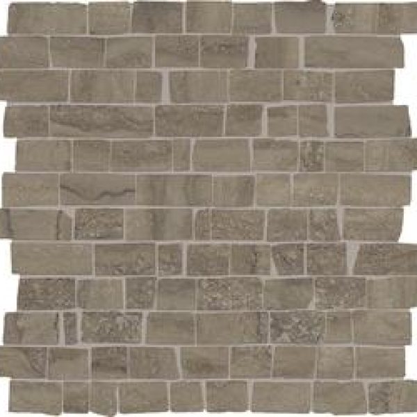 Magasin carrelage travertin mosaique en grès cérame Brumata travertin Mini Block Vein Cut chocolat proche de Lattes 34