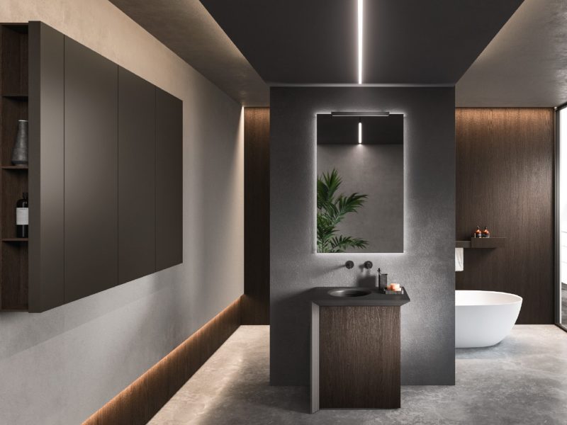 Meuble compact design pour salle de bain de qualité