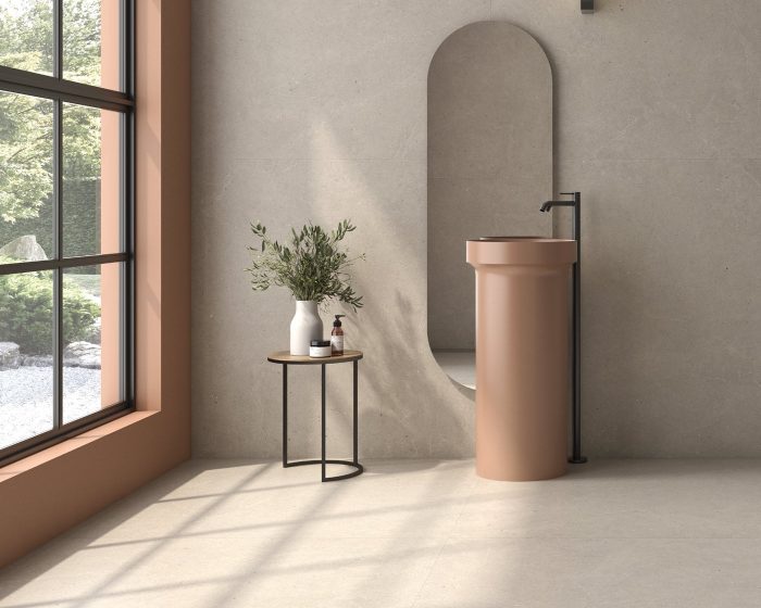 Carrelage promotion grand format 100x100 cm effet béton contemporain pour sol et mur Magasin Porto Venere Montpellier dans l'Hérault