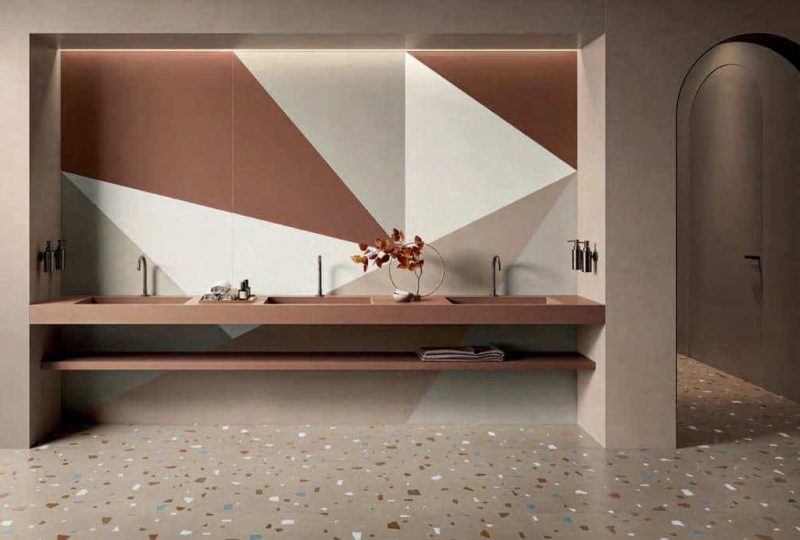 Décor Triangolo Cipria 120x280 cm
