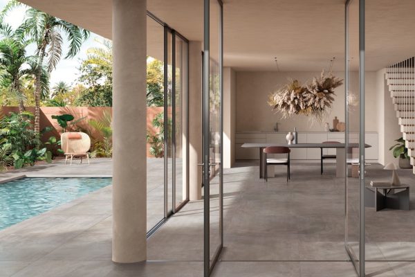 carrelage contemporain aspect béton Architecture