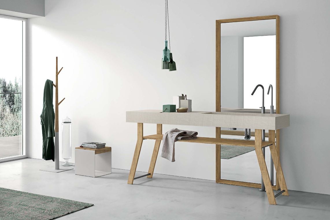 meuble de salle de bain sur pieds en bois et plan gr u00e8s c u00e9rame mb2  arr composition 3